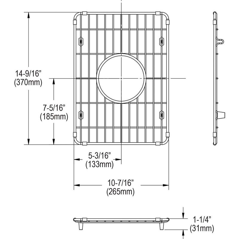 Elkay LKBG1115 10-7/16" L x 14-9/16" W Stainless Steel Basin Rack - Stainless Steel - Image 3